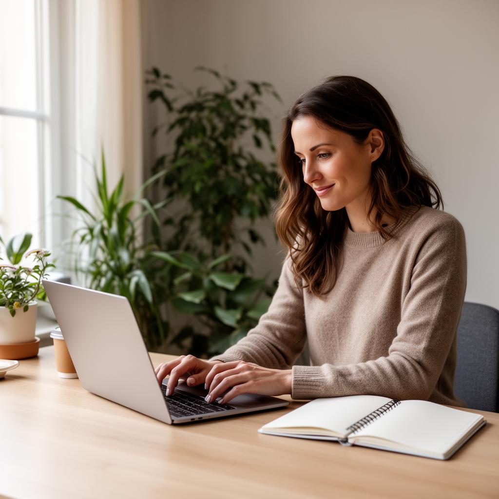 Person reviewing health insurance options at a desk after a job change